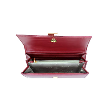 Azade folded wallet wine red